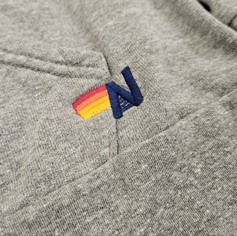 Aviator Nation Bolt Zip Hoodie in Heather/Rainbow Pink XL - Picture 8 of 8